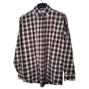 Wrangler George Strait Men's Shirt Plaid Button Up Size XXL Button-Down Collar